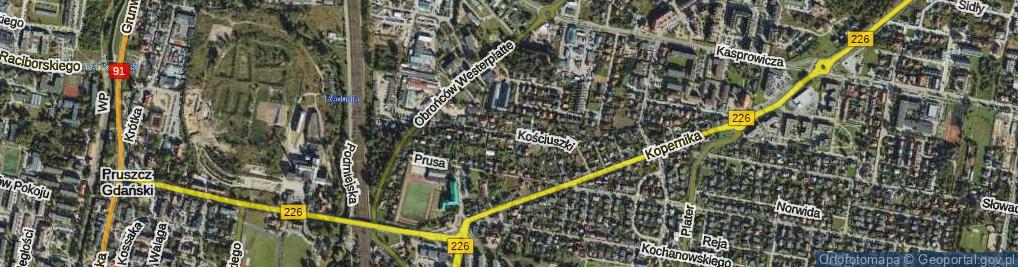 Zdjęcie satelitarne Kościuszki Tadeusza, gen. ul.